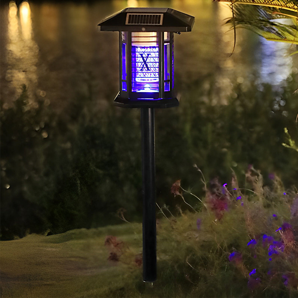360° Multifunctional Solar Mosquito Killer Lamp with Waterproof Dual Lighting Modes