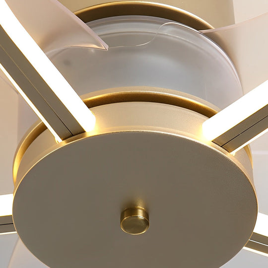 Modern Flower Shaped Bladeless Ceiling Fan with 70W LED and 3-Step Dimming