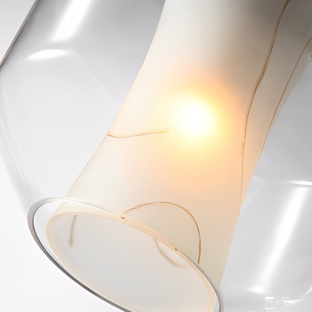 Double Glass Lampshade Creative Metal Post-Modern Pendant Light