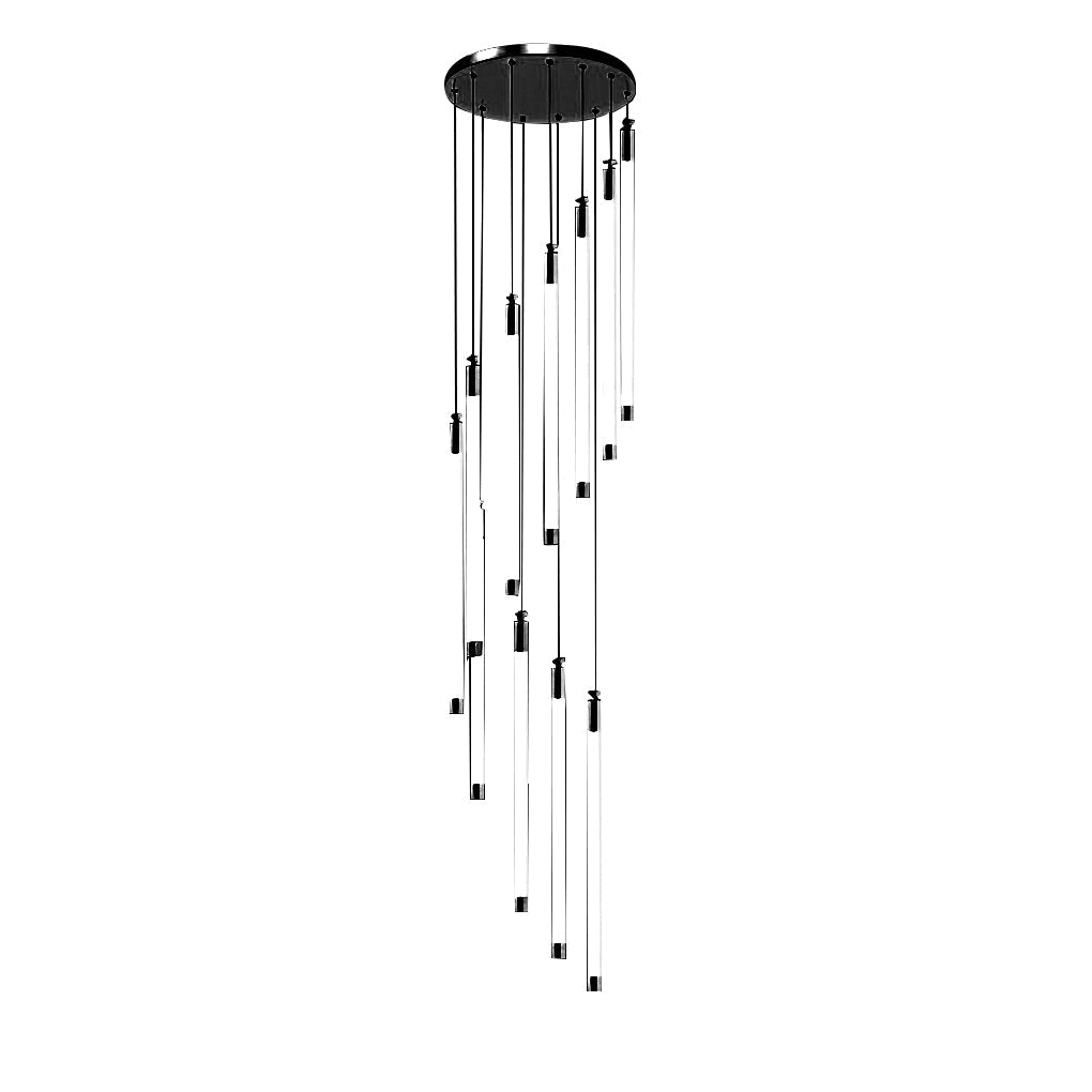 Spiral Creative Long Tube LED Modern Duplex Staircase Chandelier Ceiling Light