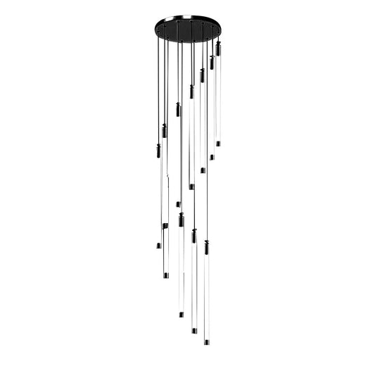 Spiral Creative Long Tube LED Modern Duplex Staircase Chandelier Ceiling Light
