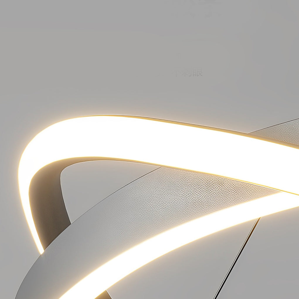 Circular Wave Rings Three-Step Dimming Minimalist Nordic Chandelier