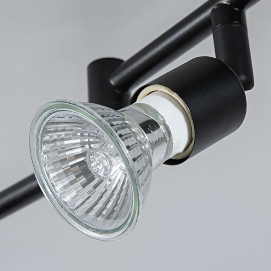Adjustable Iron GU10 Bulb Black Nordic Ceiling Light Flush Mount