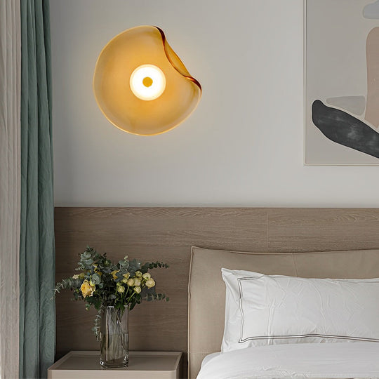 Irregular Round Glass Postmodern LED Wall Lamp