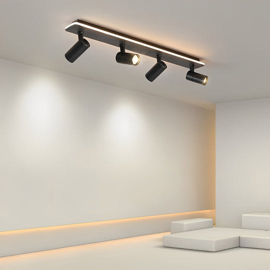 Minimalist Long Rectangular Adjustable LED Flush Mount Spotlight (2/3/4-Light)