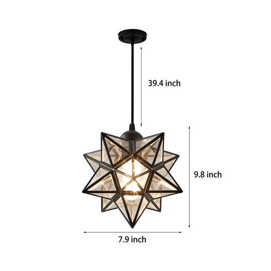Creative Five-Pointed Star Three Step Dimming Modern Pendant Light