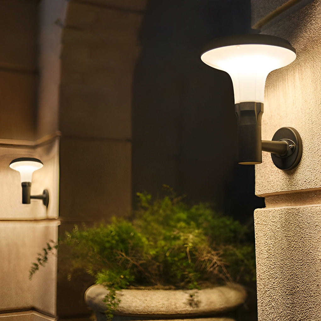 Round Flower LED Waterproof Modern Solar Wall Lamp