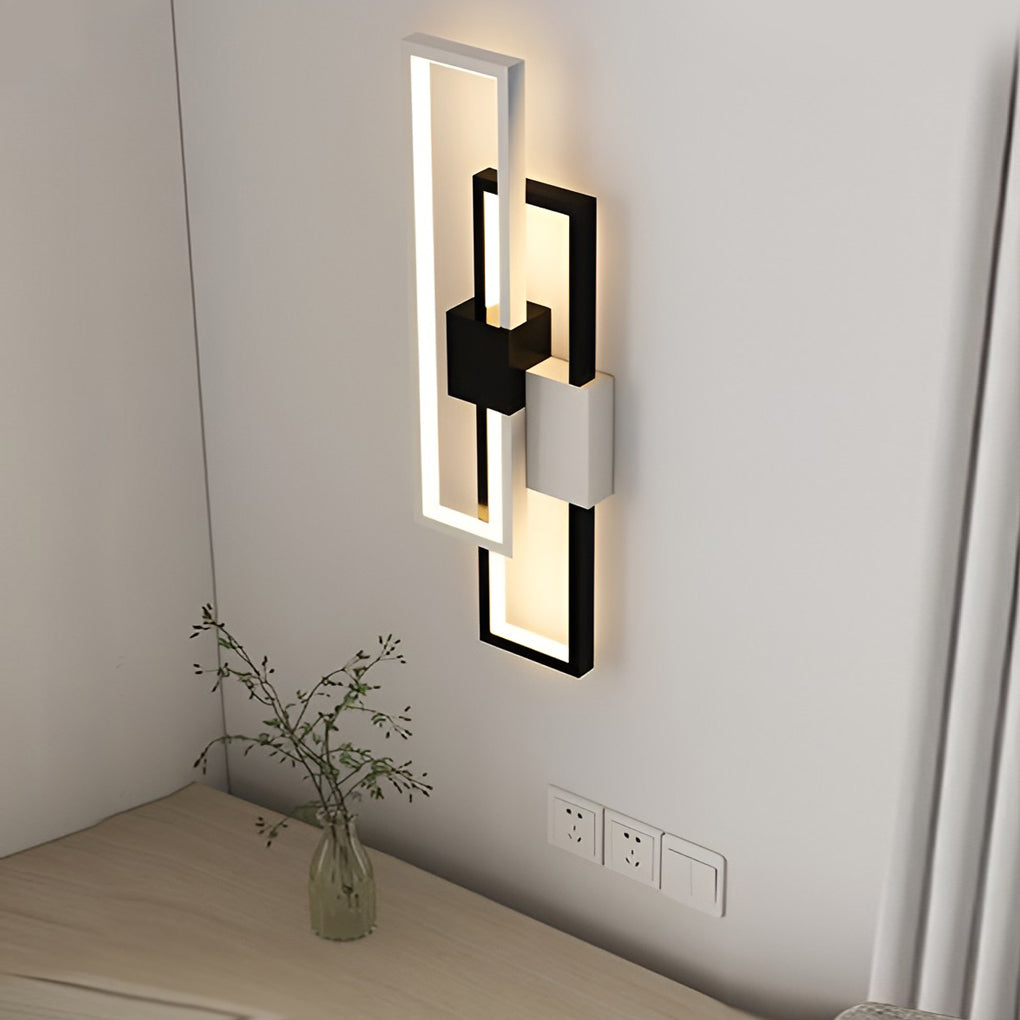 Rectangular Three-Color LED Nordic Wall Lamp