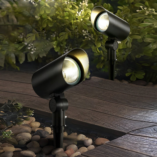 Waterproof Black Modern LED Outdoor Spotlights Lawn Garden Lamp