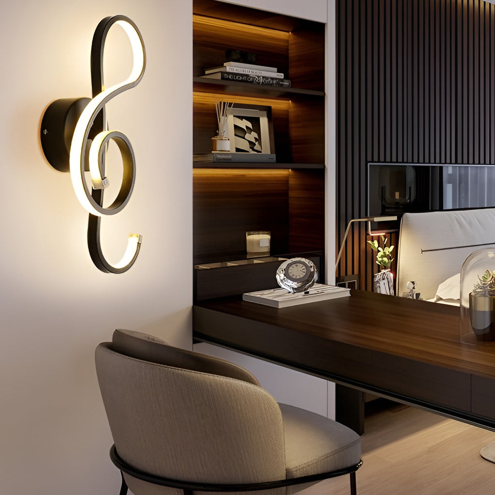 Musical Note Shaped LED Modern Wall Sconce