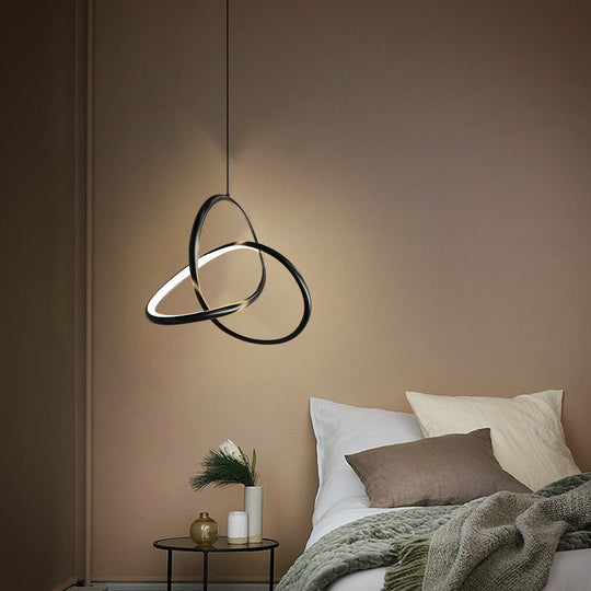 Circular Rings Creative Three-Step Dimming LED Modern Chandelier Light