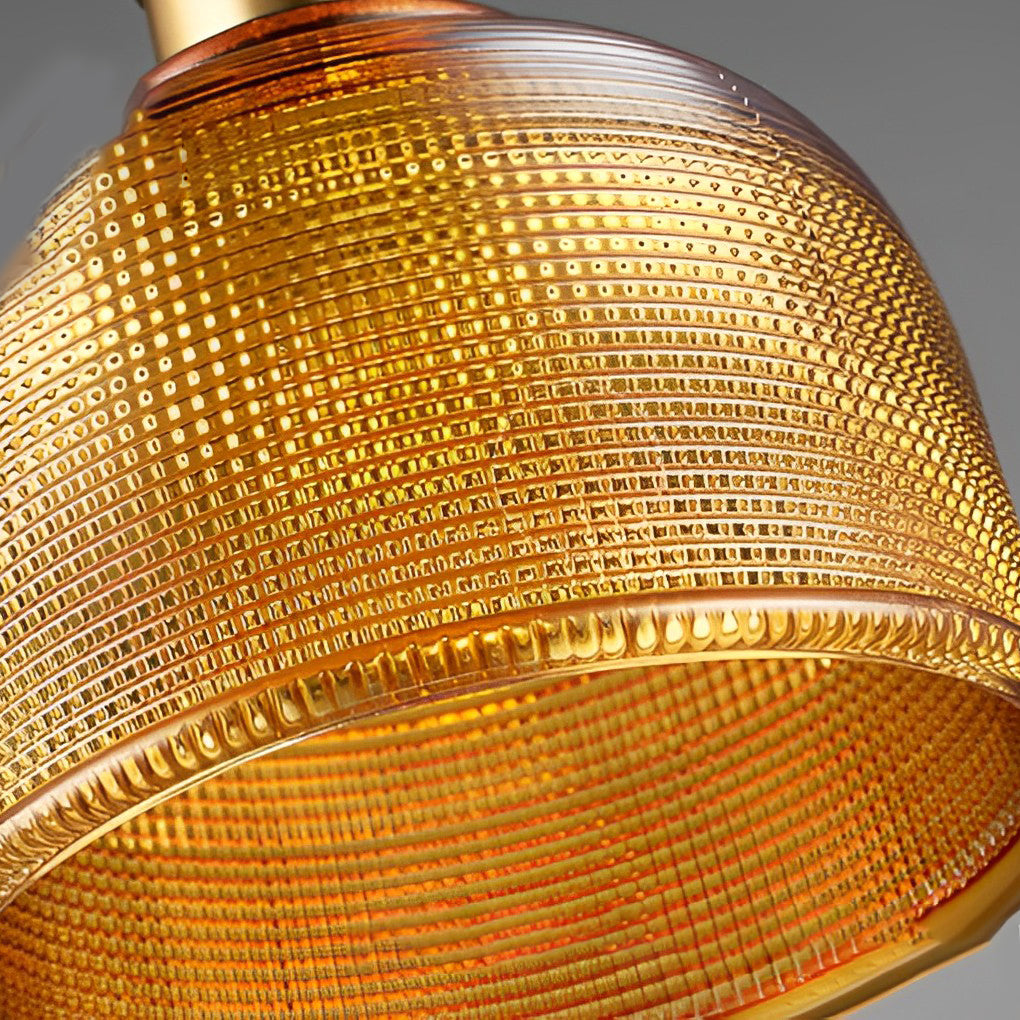 Glass Bowl Shape Electroplated Metal Nordic Creative Pendant Light