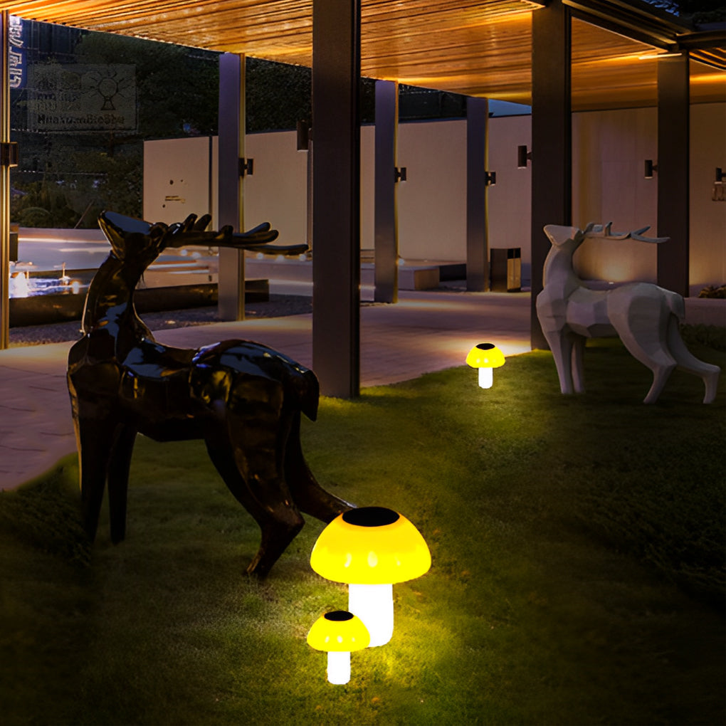 Mushroom Solar LED Outdoor Waterproof Lawn Light