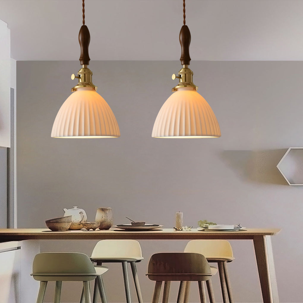 Creative Ceramic Copper LED 12W Nordic Pendant Light or Plug-in Wall Lamp