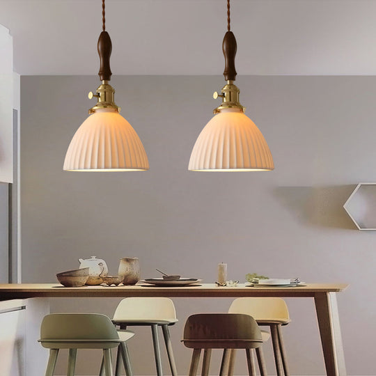 Creative Ceramic Copper LED 12W Nordic Pendant Light or Plug-in Wall Lamp