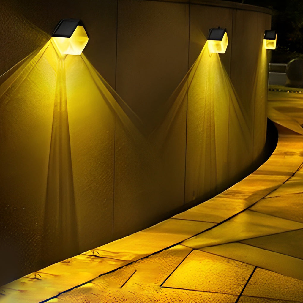 2 Pcs Waterproof LED Multi Color Light Modern Solar Wall Washer Light