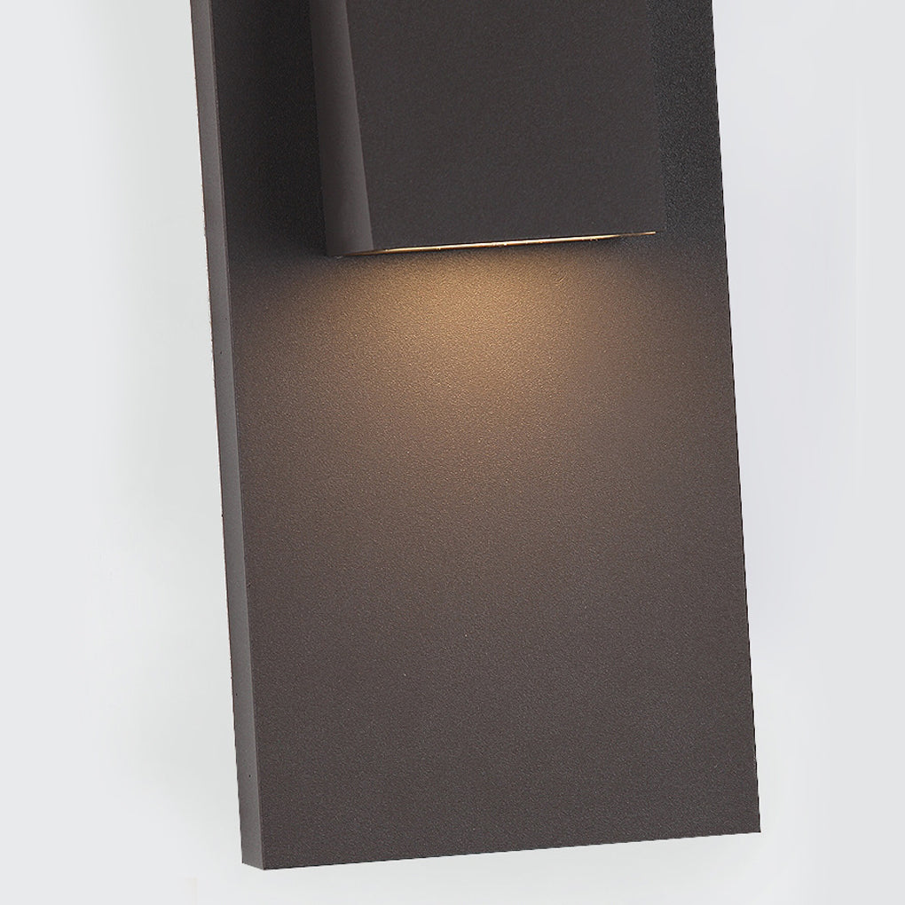 Rectangle Black Modern Outdoor LED Wall Lamp