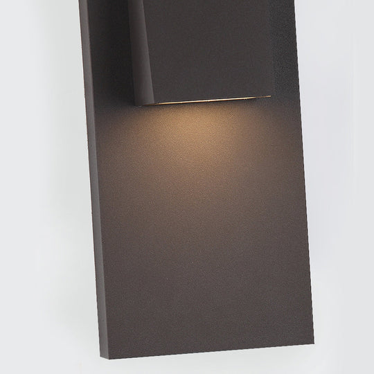Rectangle Black Modern Outdoor LED Wall Lamp