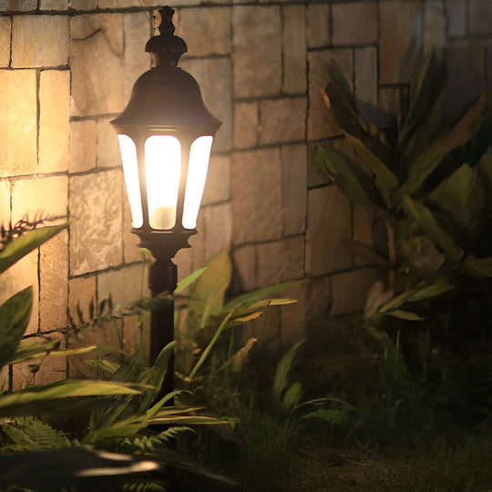 Elegant European Style Black LED Outdoor Pathway Lamp Post