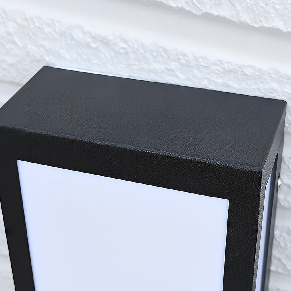 Rectangular LED Waterproof Black Modern Outdoor Exterior Wall Lamp