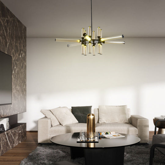 Creative Spliced Glass Tube LED Minimalist Nordic Chandelier