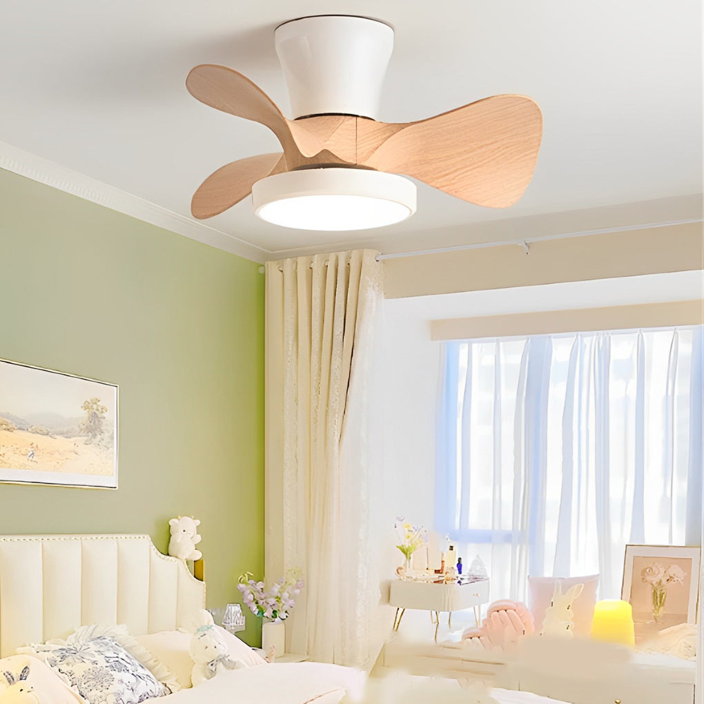3-Blade Mute LED Dimmable Nordic Ceiling Fan with Remote