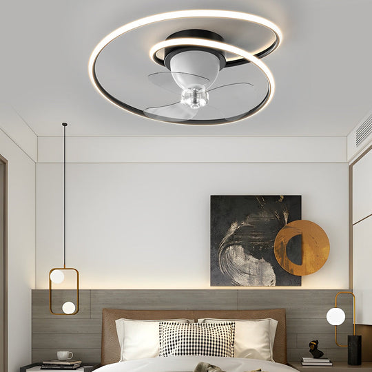 Smart 360° Rotating Ceiling Fan with Stepless Dimming LED and App Control