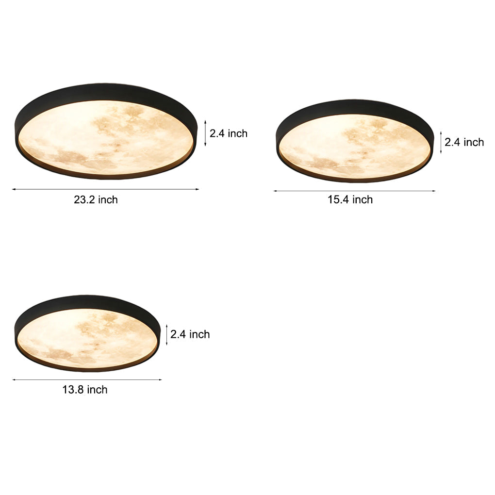 Creative Moon 3-Step Dimming LED Modern Flush Mount Ceiling Light
