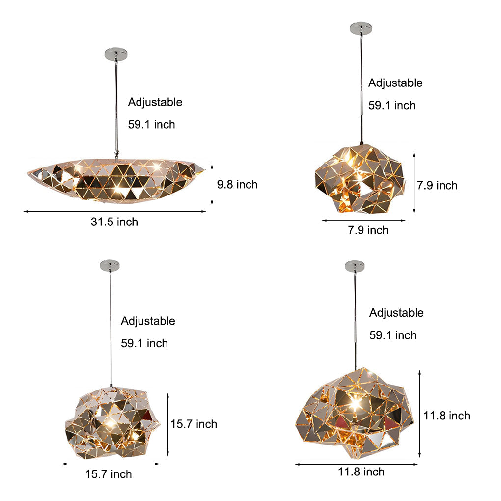 Irregular Decor Stainless Steel Hollow Creative Post Modern Chandelier