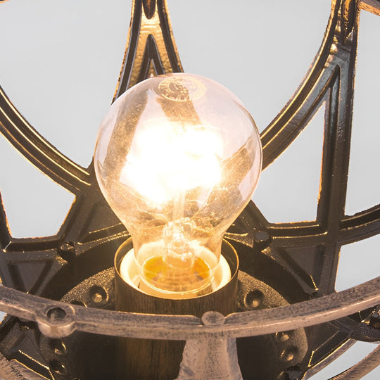 Round Glass E27 Waterproof European Style Outdoor Post Cap Lights