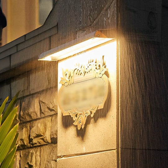 Rectangular Adjustable Waterproof LED Solar Wall Lamp