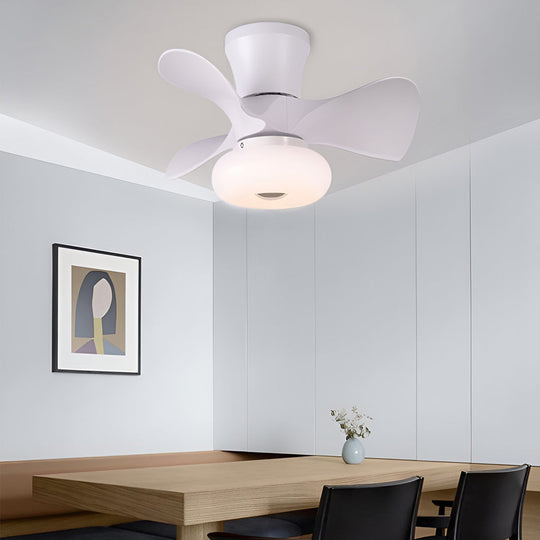 Macaron Color 3-Step Dimming LED Nordic Inverter Ceiling Fan Light