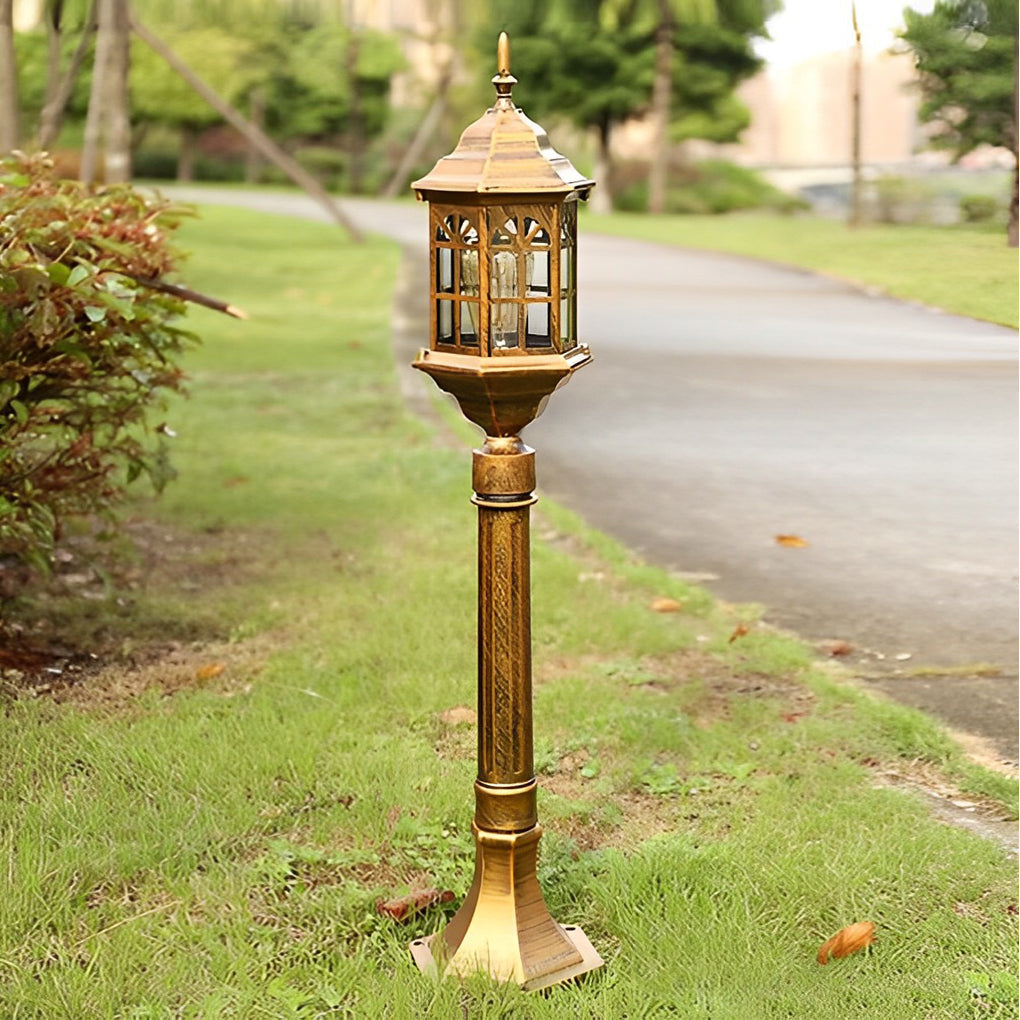 Elegant Slim Black/Bronze Outdoor Post Light with LED