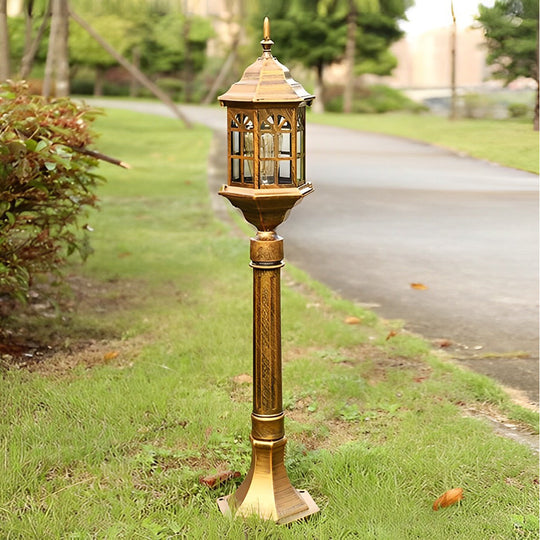 Elegant Slim Black/Bronze Outdoor Post Light with LED