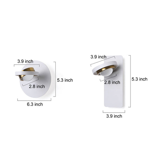 Round or Square Adjustable Modern Wall Lamp