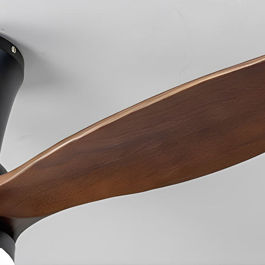 2-Blade Wooden LED Ceiling Fan Light with Remote Control