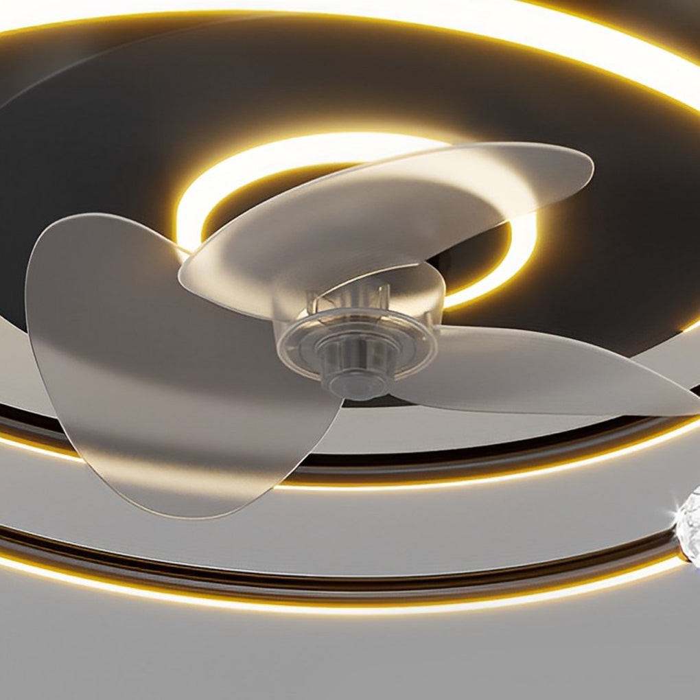 Nordic Bladeless Ceiling Fan with 3-Speed Wind and 45W LED Light
