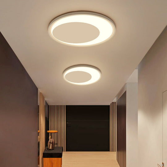 12'' & 16'' Round White Modern Flush Mount Light – LED Ceiling Lights