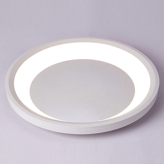 12'' & 16'' Round White Modern Flush Mount Light – LED Ceiling Lights