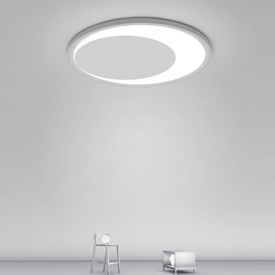 12'' & 16'' Round White Modern Flush Mount Light – LED Ceiling Lights