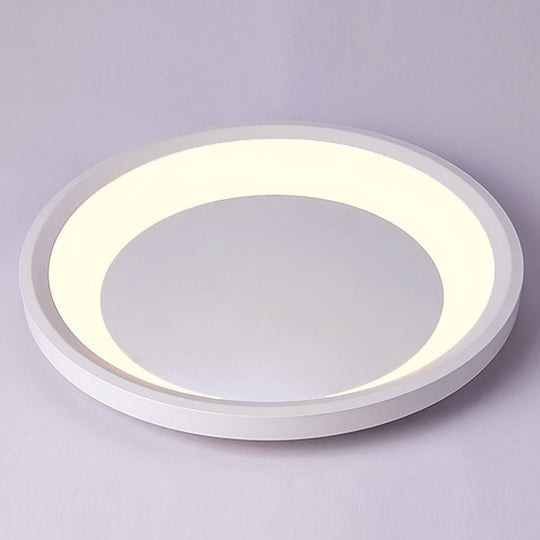 12'' & 16'' Round White Modern Flush Mount Light – LED Ceiling Lights
