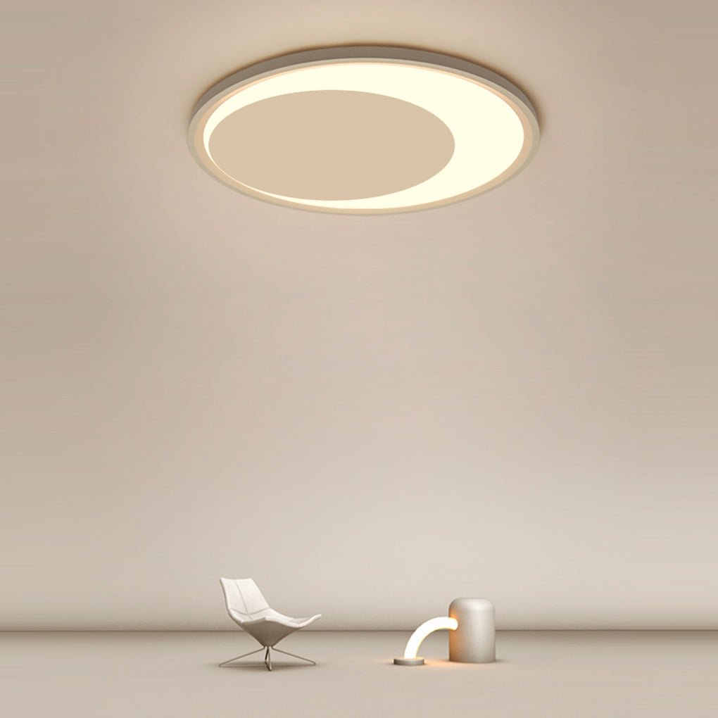 12'' & 16'' Round White Modern Flush Mount Light – LED Ceiling Lights