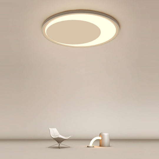 12'' & 16'' Round White Modern Flush Mount Light – LED Ceiling Lights