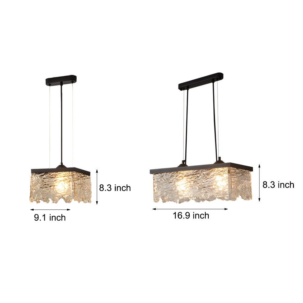 1 or 2 Light Glass 3 Step Dimming Chandelier Dining Room Light Fixtures