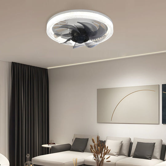 12.2'' Low Profile 7-Blade LED Flush Mount Ceiling Fan