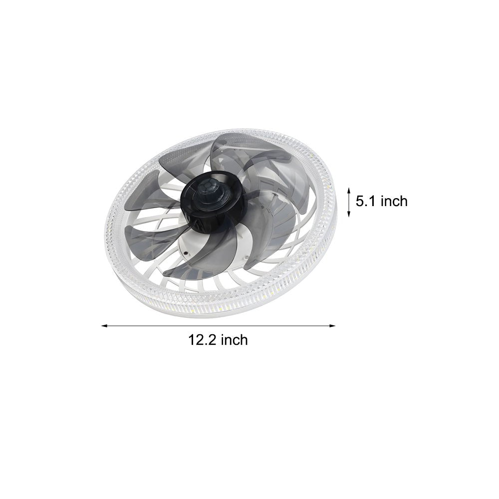 12.2'' Low Profile 7-Blade LED Flush Mount Ceiling Fan