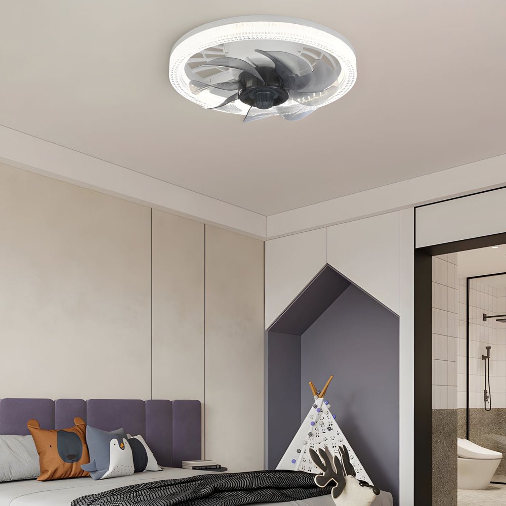 12.2'' Low Profile 7-Blade LED Flush Mount Ceiling Fan