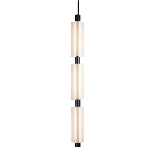 Modern Acrylic Cylinder Pendant Light – 1/2/3 Heads