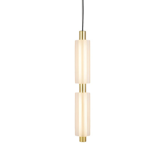 Modern Acrylic Cylinder Pendant Light – 1/2/3 Heads