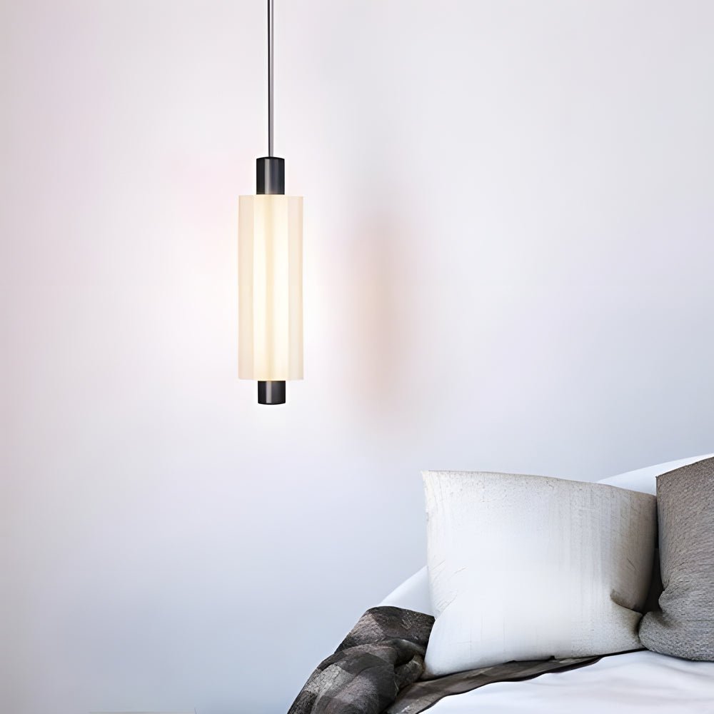 Modern Acrylic Cylinder Pendant Light – 1/2/3 Heads